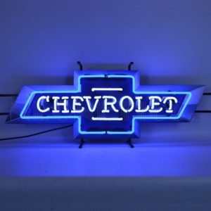 CHEVROLET BOWTIE NEON SIGN WITH BACKING
