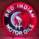 GAS – RED INDIAN MOTOR OILS NEON SIGN