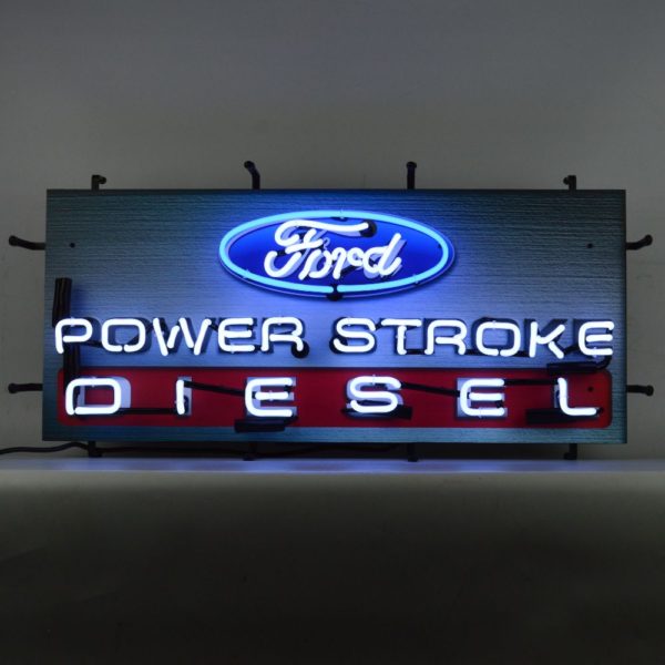 FORD POWER STROKE DIESEL NEON SIGN WITH BACKING