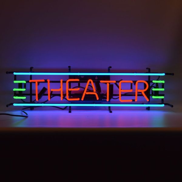 THEATER RED, GREEN & BLUE NEON SIGN